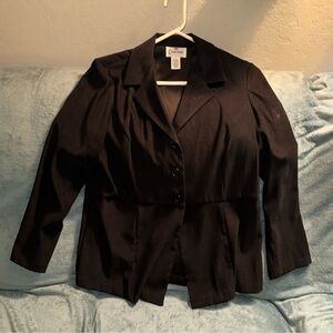 Courtenay large Black Jacket 3 button front closure stained